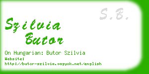 szilvia butor business card